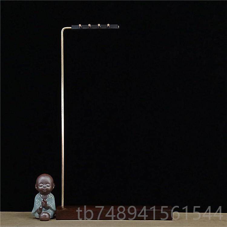 正品铜生杆笔架毛笔挂毛笔学墨碟创意摆件架挂卖笔展示笔毛笔架
