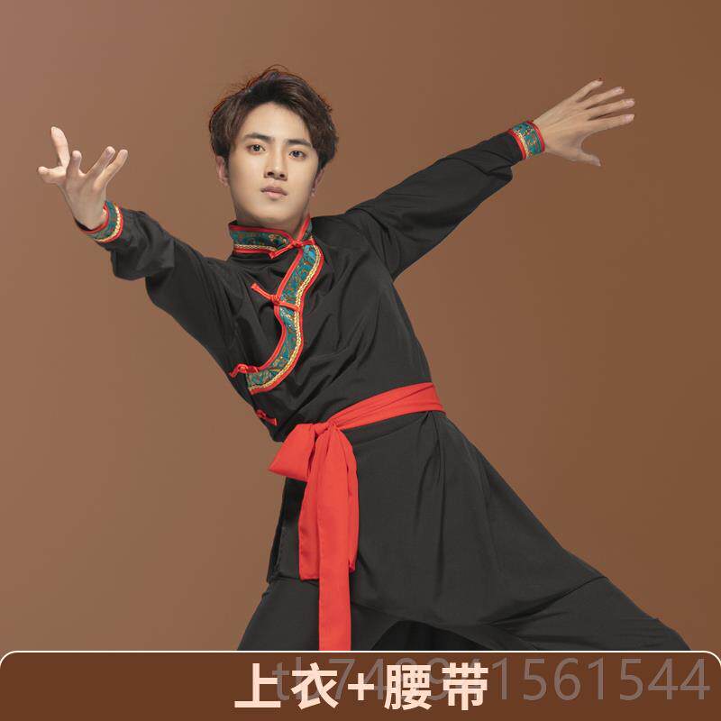 正品蒙古舞骑马服装人男舞台演出服少数民族艺考练功成服服摔跤舞图片