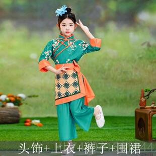 正品服京族怒族服装儿童女少数表民族写真服演出男成人演舞演蹈出