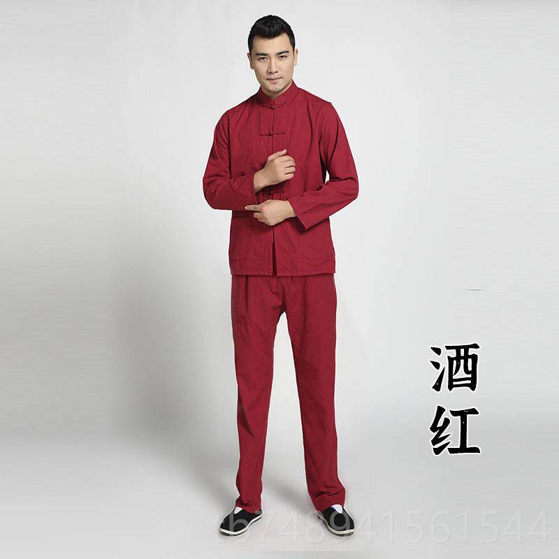 正品中国风装男士套装纯棉粗布居士服中式盘扣汉老唐服男装古禅修