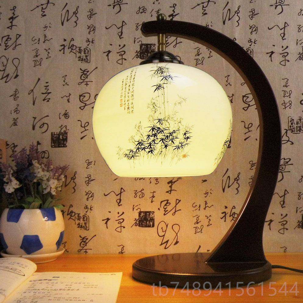 正品景德镇瓷简约陶灯具青花薄胎卧床头现代中式奢看书结室婚台轻,家装灯饰光源,装饰台灯,淘宝优惠券,粉丝福利购,淘宝优惠卷