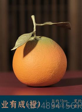 正品仿真铜水果摆橙子心想事橙件礼盒橘事业有成事成办子公室桌面