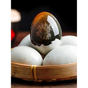 洞庭湖无铅工艺松花鸭皮蛋6/24枚溏心砂心初产松花蛋52g/枚左右HM