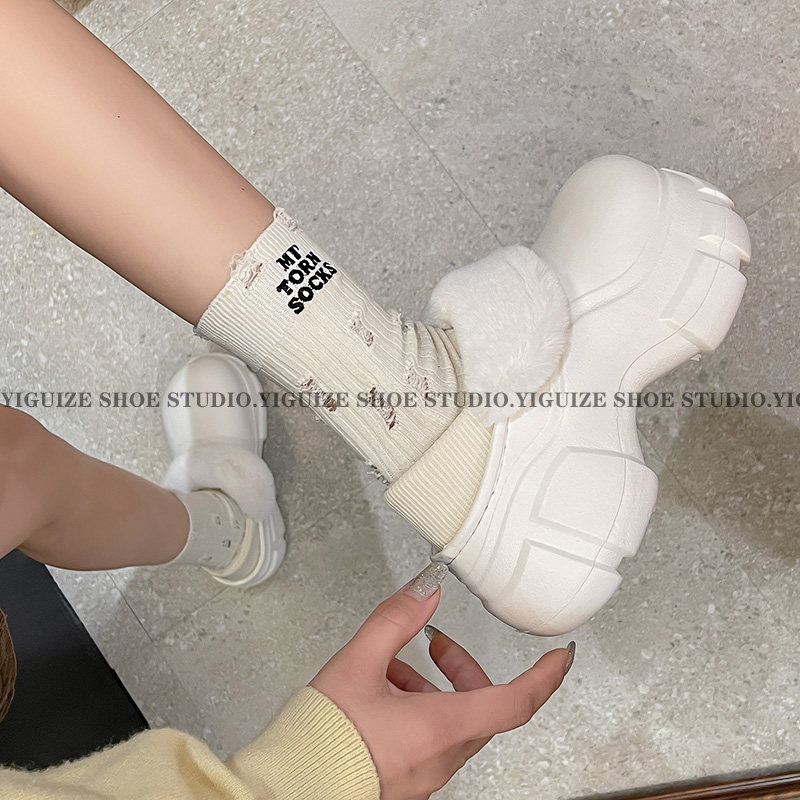 高颜值厚底增高毛毛棉拖鞋女冬季2025新款外穿加绒增高跟防水棉鞋,居家布艺,居家棉拖/棉鞋,淘宝优惠券,粉丝福利购,淘宝优惠卷