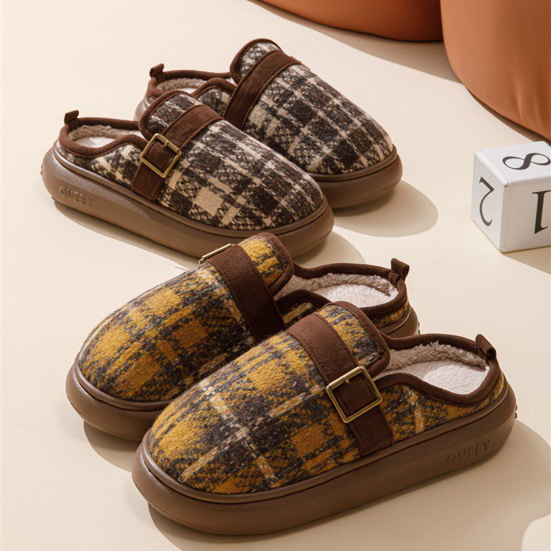 棉拖鞋女款秋冬季2025新款外穿加绒保暖室内家居防滑防臭棉拖男士