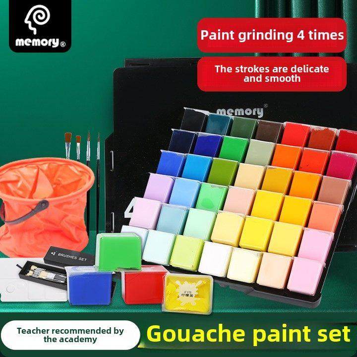 memory80ml水粉颜料果冻套装30ml儿童画画安全幼儿园可水洗小学生