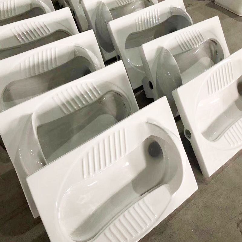 超大尺寸加长大号带挡头挡板挡水蹲便器蹲坑脚踩阀水箱工程公用