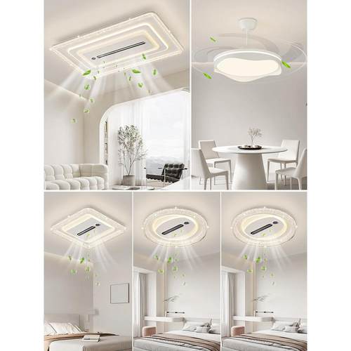 无叶风扇灯2025新款客厅主灯现代简约全光谱护眼餐厅卧室家用灯具