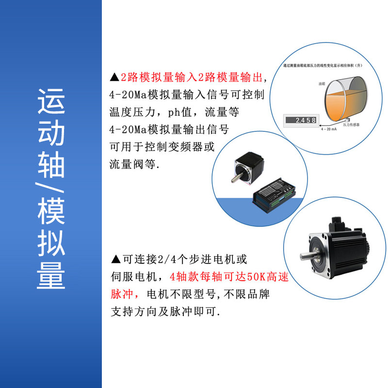国产中文编程PLC运动控制器24进24出多功能时间继电器PLC工控板
