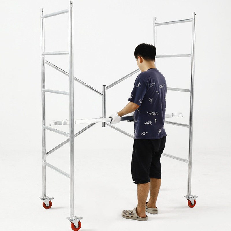 房屋室内外装修折叠拉杆斜撑带建筑工地移动刹车脚轮宽踏板脚手架