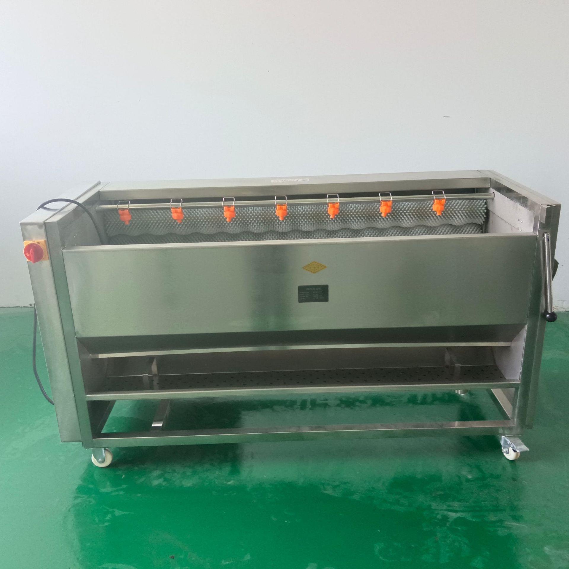 工业商用木薯胡萝卜毛刷清洗机不锈钢土豆毛辊金刚砂去皮机