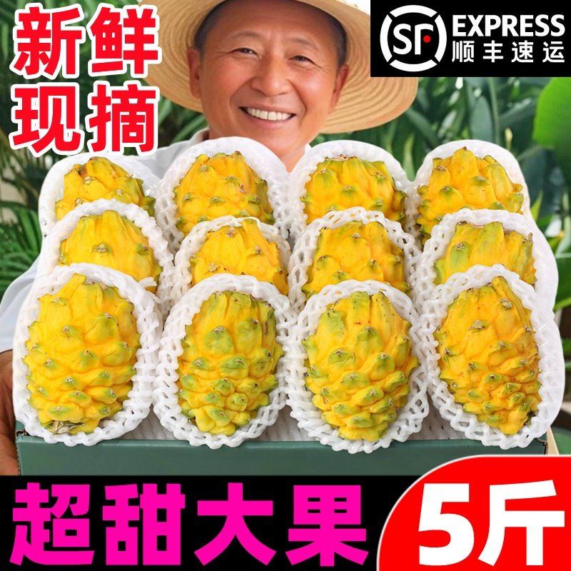 云南燕窝果5斤新鲜麒麟果黄金燕窝果大果三亚黄皮火龙果白心旗舰