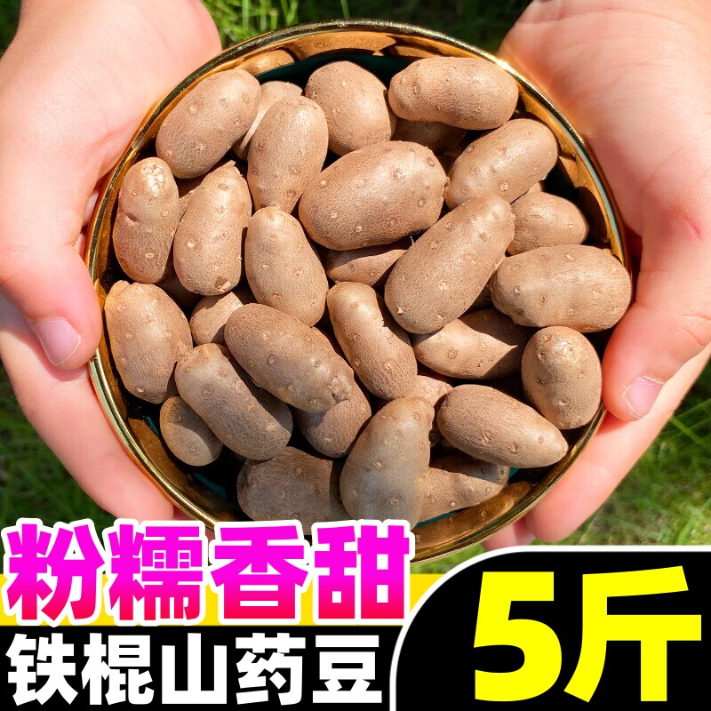 正宗铁棍山药豆新鲜5斤淮山药豆铁杆小白嘴怀山药蛋蛋批发旗舰店