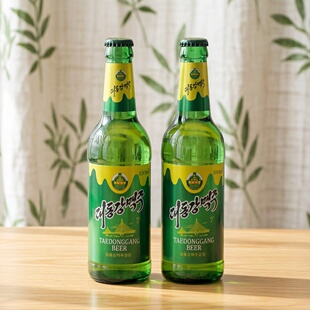 龙城啤酒朝鲜黄啤特产原装进口丹东旅游平壤鸭绿江凤鹤大同江