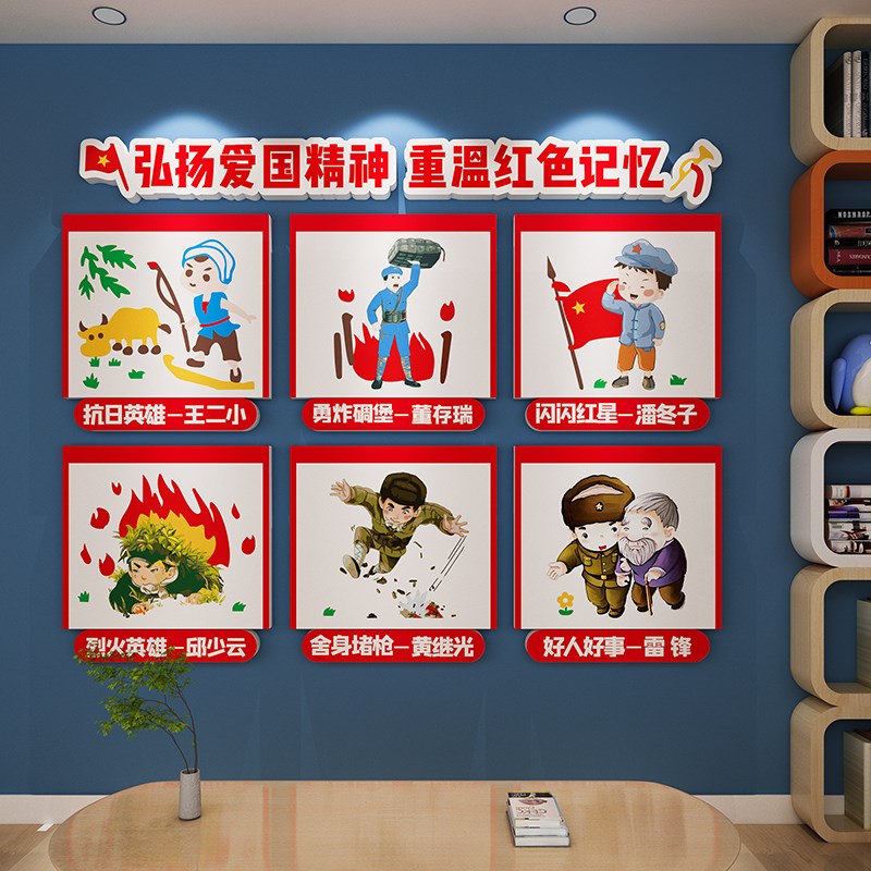 中国传统文化墙贴纸科技幼儿园环创主题材料成品走廊楼梯装饰布置