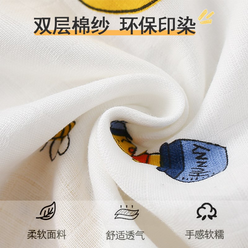 儿童睡衣双层棉纱布薄款夏女童家居服全棉男童长袖夏季空调服套装