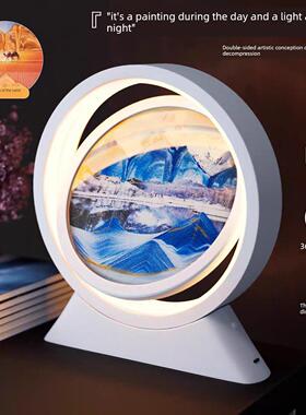 双面流沙灯沙漏饰品客厅酒柜电视柜创意减压办公室桌面装饰礼品