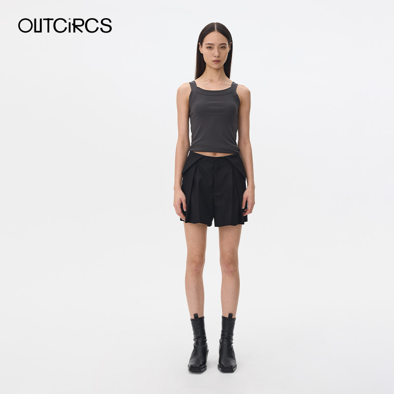 OUTCiRCS翻折腰头短裤