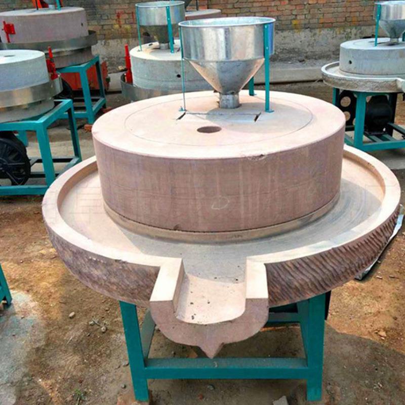 小麦磨面电动石磨艾草加工艾绒石磨机多功能豆腐磨浆电动石磨