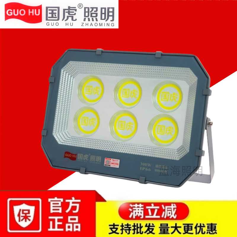 国虎LED9090投光灯足瓦车间工地户外照明防水600W500W国虎泛光灯
