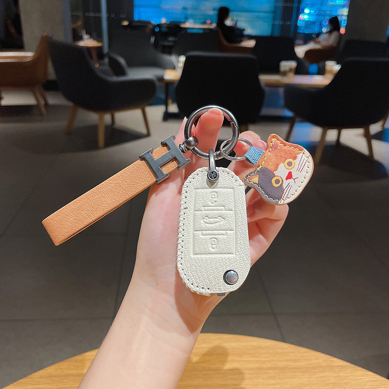 适用东风标致钥匙套308 301 408 308s汽车3008壳2008标志508包扣