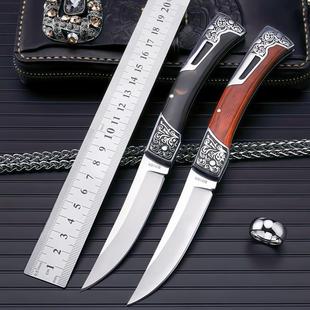 刀具防身折叠刀户外野外生存刀日式水果刀哥伦比亚家用手把肉小刀