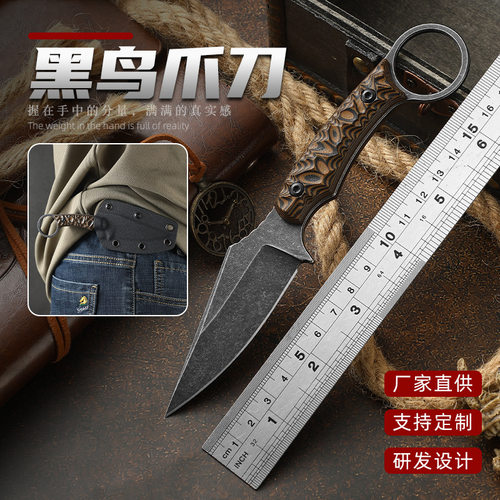 战术爪刀K鞘D2钢刀刃G10柄小刀