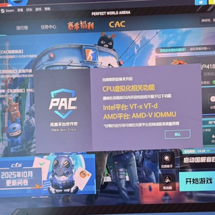 远程解决CS2完美世界5E平台开启CPU虚拟化vtd iommu弹窗报错BIOS