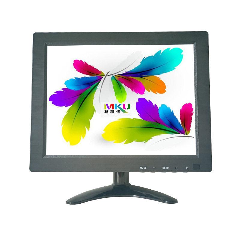 8寸高清液晶显示器AV车载显示器VGA电脑显示器带十字线安防监视器
