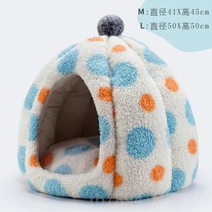用宠猫咪窝帐篷冬季 高档猫屋通窝猫物蒙古包猫窝冬天保暖四季 封闭