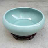 高档陶瓷金鱼乌龟缸冰睡莲缸碗莲盆茶几号花盆瓷大盆水仙裂水培养