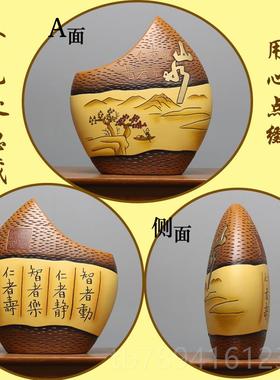 高档中国风陶瓷式中堂办公室摆博古架装饰件品隔断玄关新条案盘工