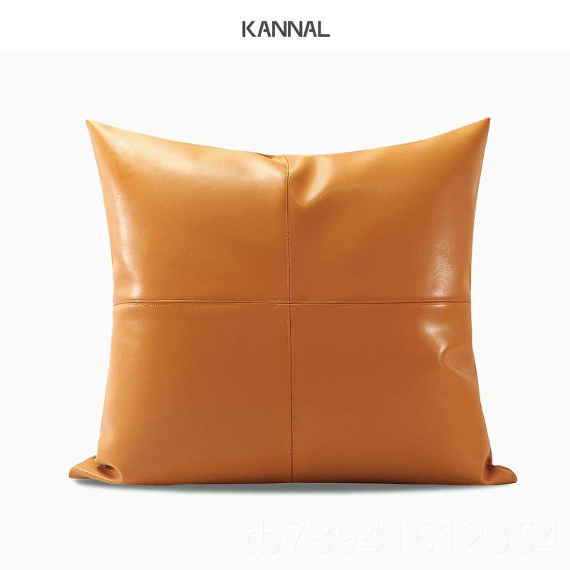 高档『橙意处』现代色简枕约橘橙色皮质靠包抱枕沙发靠样板间售楼,居家布艺,靠垫/抱枕,淘宝优惠券,粉丝福利购,淘宝优惠卷