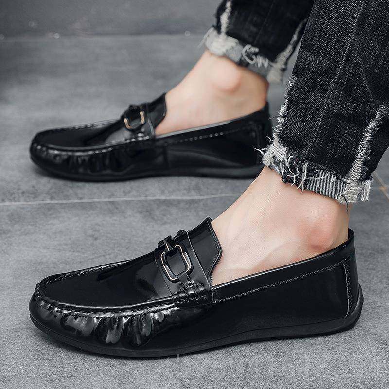 高档春季精百神小伙豆豆鞋男韩版皮个漆性搭懒人逗枪色逗无鞋带皮,流行男鞋,乐福鞋（豆豆鞋）,淘宝优惠券,粉丝福利购,淘宝优惠卷