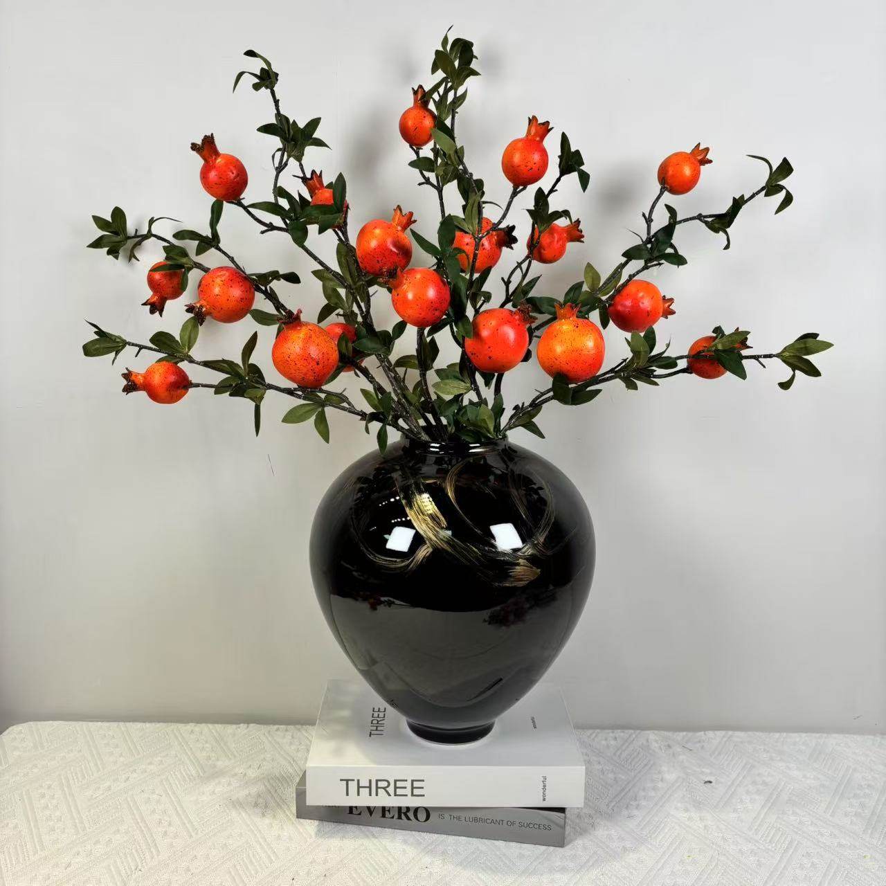 新中式高级感黑色手绘金陶瓷花瓶轻奢客厅室内插花装饰摆件工艺品,橡塑材料及制品,其他塑料制品,淘宝优惠券,粉丝福利购,淘宝优惠卷