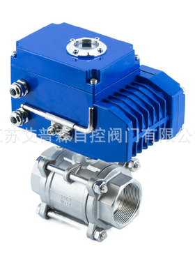 Q911F-16P 3PC电动内螺纹球阀  三片式电动丝扣不锈钢球阀 DN25