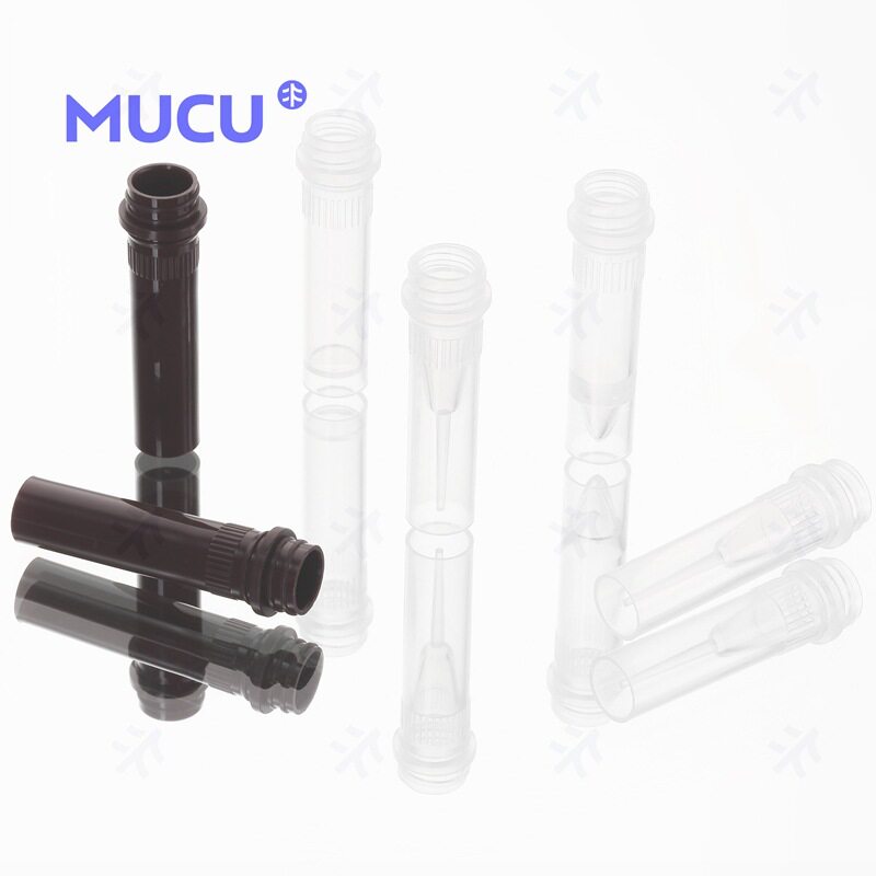 MUCU 0.5mL螺口管 透明色管身 春辰绿管盖一体盒装 样本采集管图片