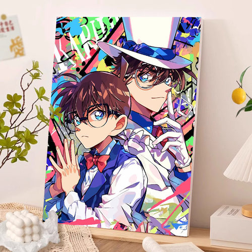 名侦探柯南怪盗基德数字油画DIY