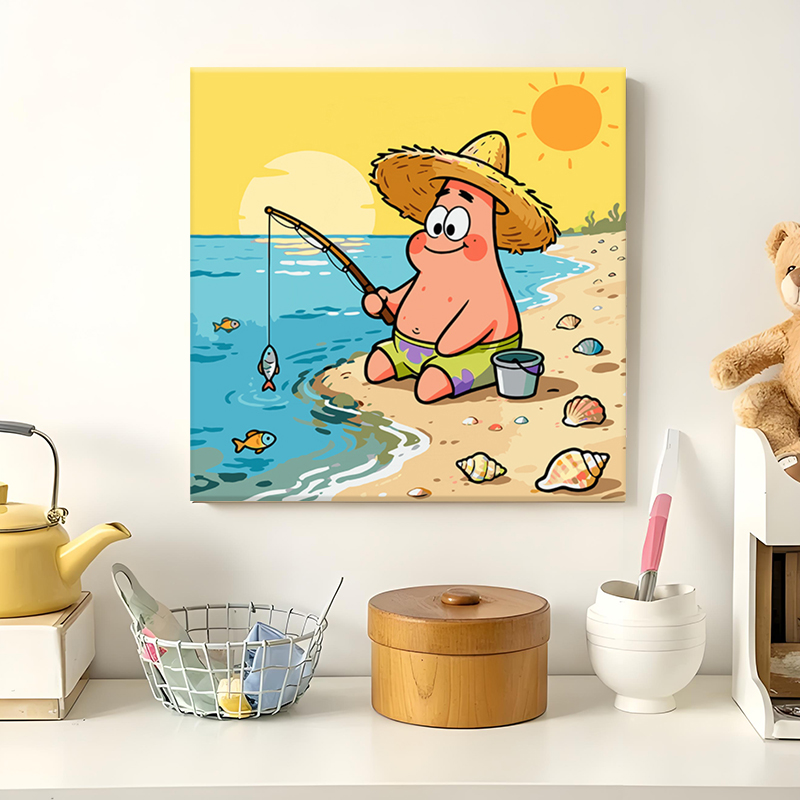 海绵宝宝派大星DIY数字油画