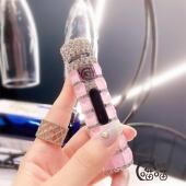 usb充电防风长圆感应点器个性 双烟电弧打条火机携 创意 新便款 正品