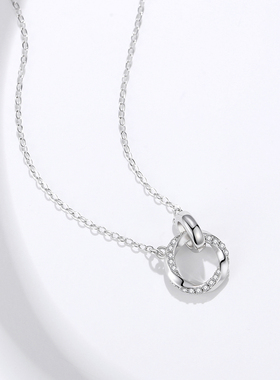 莫比乌斯环环相扣小众设计项链