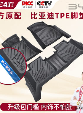 西西猫专用于比亚迪汉宋pro秦plus唐元海鸥豹驱逐舰05TPE汽车脚垫
