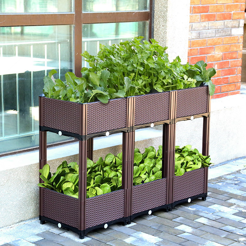 种菜花盆家e庭阳台长方形特大号塑料蔬菜种植箱屋顶楼顶长条槽土