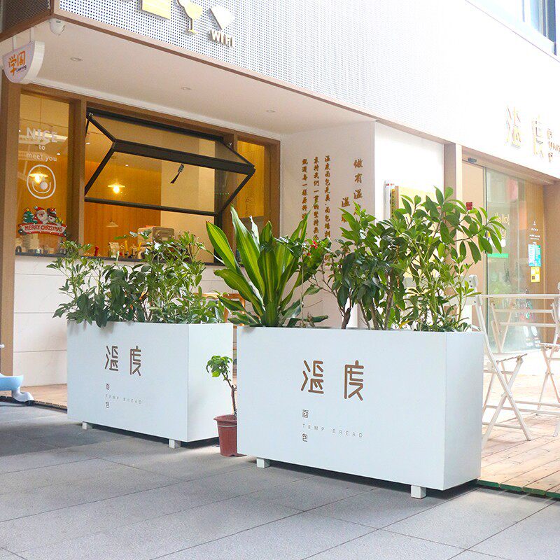 商业街铁艺花箱庭院外摆围栏售楼部咖啡厅户外花坛市政种植花槽