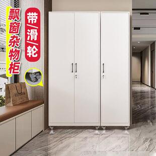 阳台靠墙一体收纳柜带轮防潮防晒多功能置物柜家用行李箱储物柜子