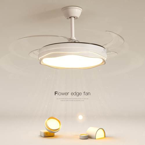隐形风扇吊灯led吸顶灯2024新款主卧灯客厅餐厅房间卧室书房灯具