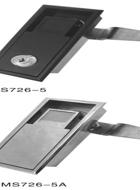 MS726-5/MS726-5A铬黑色电柜门锁 机械门锁 开关柜门锁