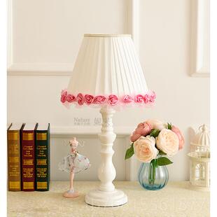 饰 庆婚梦幻公主唯美客厅室房间书房装 正品 奶油风卧台灯北欧简欧式