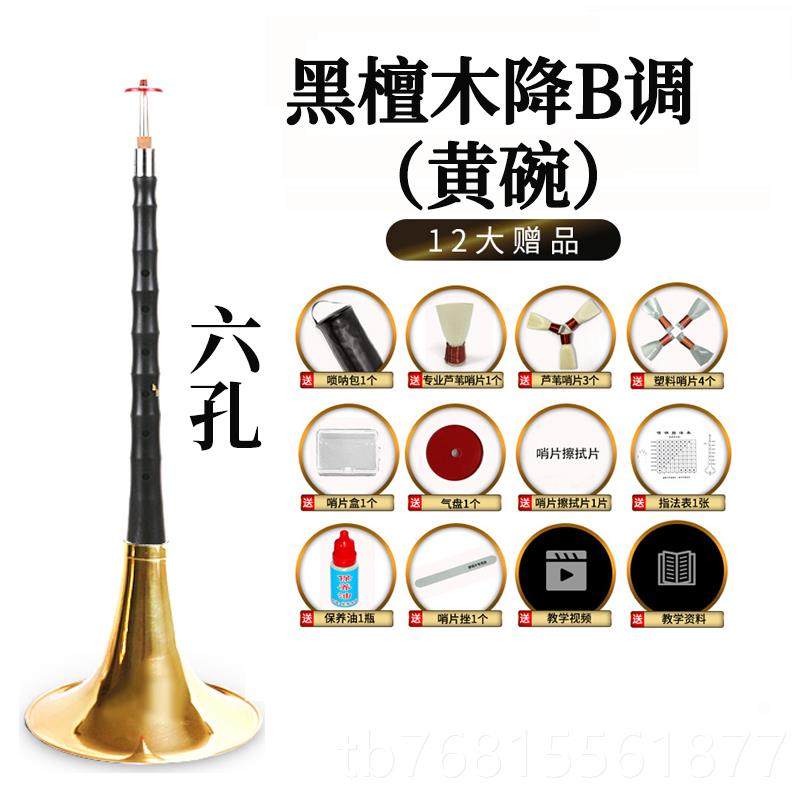 正品新艺黑檀木唢呐初学者专业演奏乐全套入门器哨片配件调呐锁D,乐器/吉他/钢琴/配件,唢呐,淘宝优惠券,粉丝福利购,淘宝优惠卷