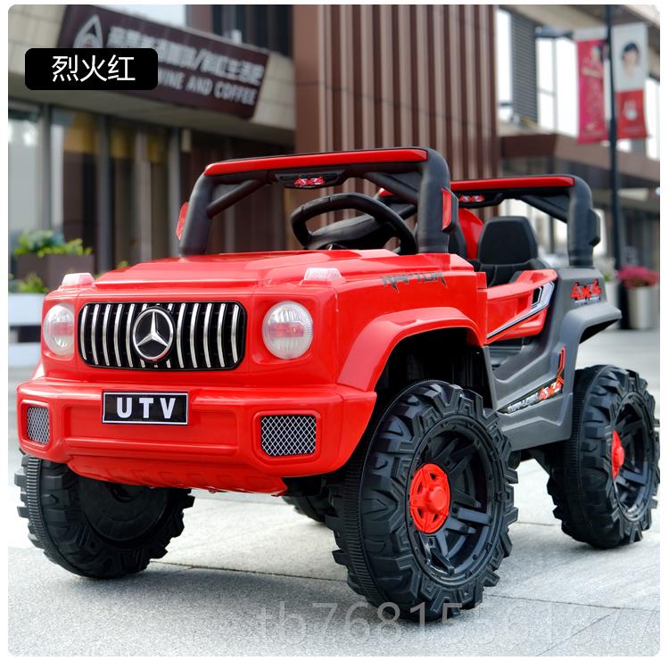 正品童电动车四轮带儿遥控宝宝汽野车男女小孩具车可坐玩人四驱越